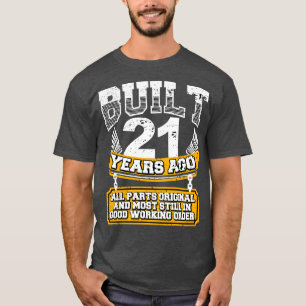 T-shirt Funny 21st Birthday Shirt Vintage Construit 21 Ans