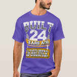 T-shirt Funny 24th Birthday Shirt Vintage construit 24 ans<br><div class="desc">Amusante 24ème Anniversaire Chemise Vintage Construit Il Y A 24 Ans Plaisanterie.</div>