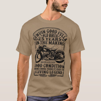 T-shirt Funny 25 Ans motard Retro Style Classic Moteur