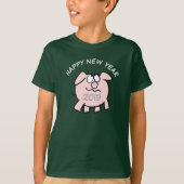 T-shirt Funny 2 Dessin Illustration Cochon personnalisé An (Devant)
