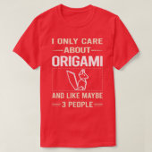 T-shirt Funny 3 personnes Origami (Design devant)