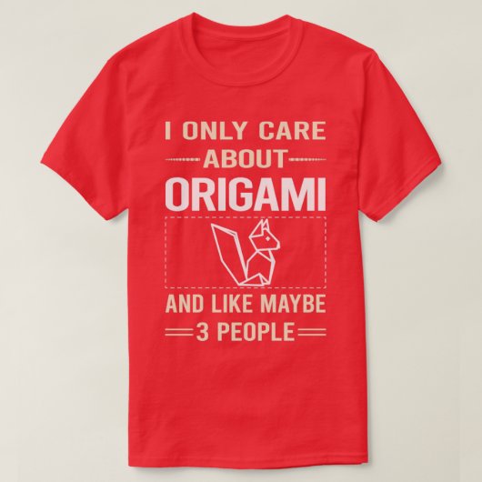 T-shirt Funny 3 personnes Origami (Design devant)