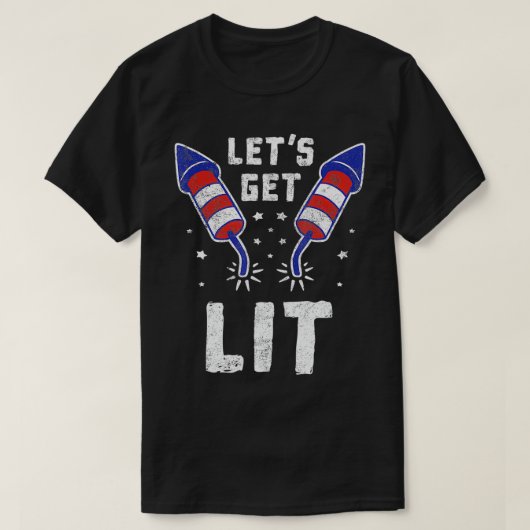 T-shirt Funny 4 juillet Letu2019s Obtenez Lit Pour Hommes (Design devant)