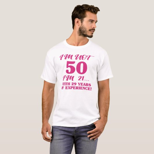T-shirt Funny 50e anniversaire (Devant entier)