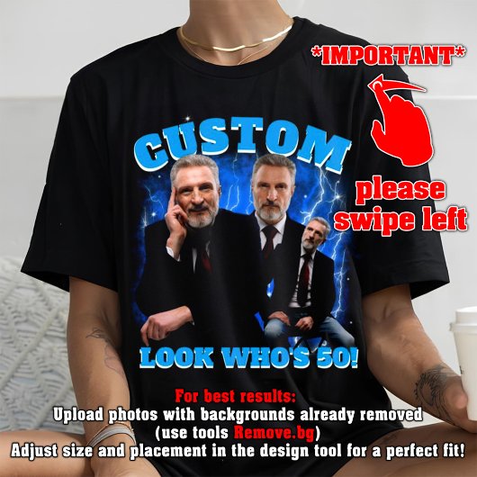 T-shirt Funny 50th Birthday Shirt, Look Who's 50!, bootleg