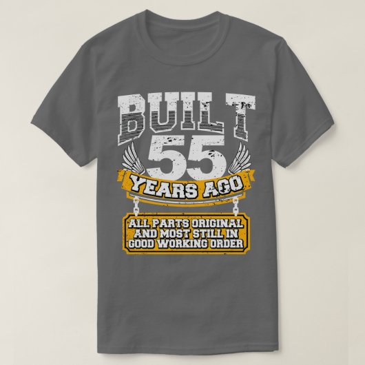 T-shirt Funny 55e Anniversaire chemise Vintage construite  (Design devant)