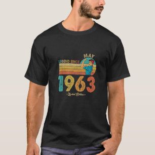 T-shirt Funny 59E Anniversaire Mai 1963 Légende Depuis 196