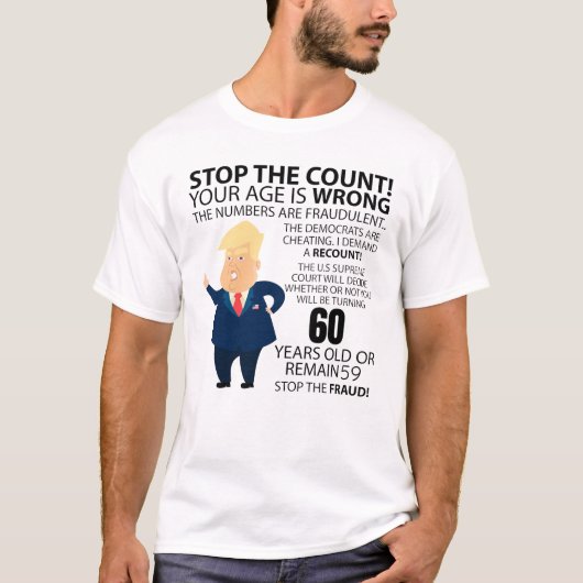 T-shirt Funny 60th Year Birthday Present Happy Birth year (Devant)