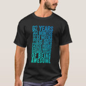 T-shirt Funny 62E Anniversaire Chemise Vieux Mètre Funny 6 (Devant)