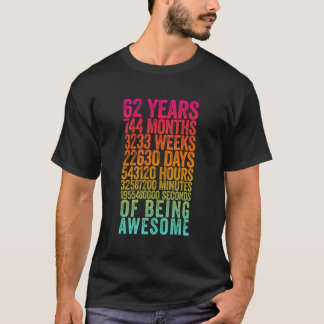 T-shirt Funny 62E Anniversaire Chemise Vieux Mètre Funny 6