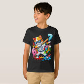 T-shirt Funny 67 Baseball Dabbing Cat 6 7 Dripng Ice Cream (Devant entier)