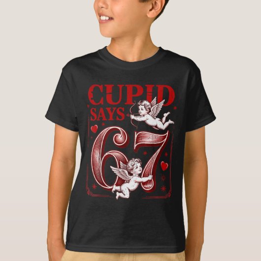 T-shirt Funny 67 Cud Says 67 Valentine Couple Matching Six (Devant)