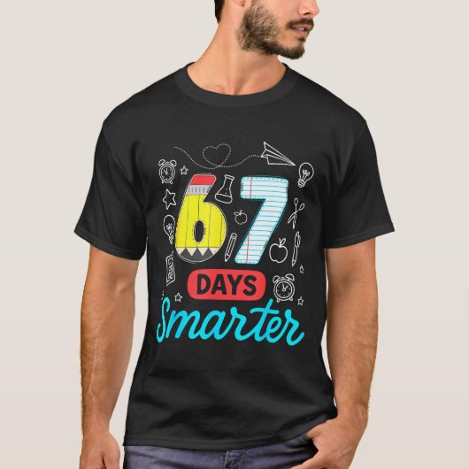 T-shirt Funny 67 Days Smarter Six Seven Meme Teachers Stud (Devant)