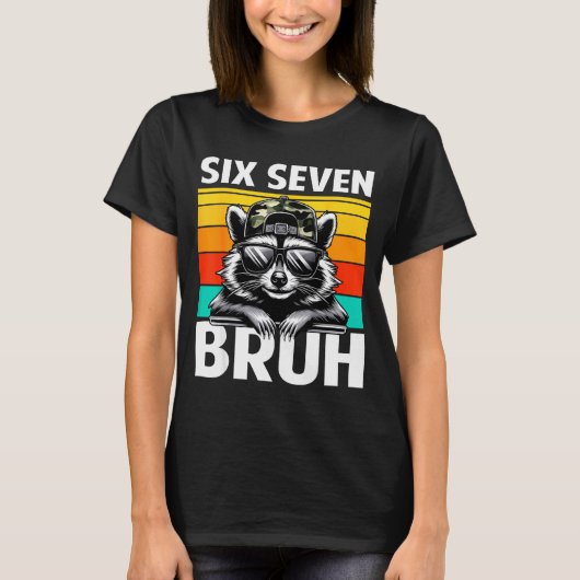 T-shirt Funny 67 Meme Boys Kids Camo Hat Six Seven Bruh Ra (Devant)