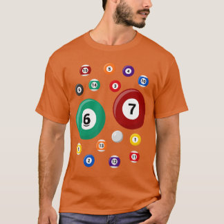 T-shirt Funny 67 Meme Si Seven Pool Ball Billiard Lover Ge