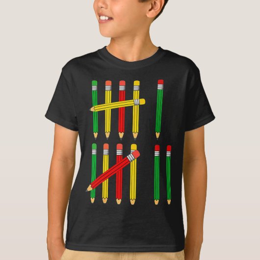 T-shirt Funny 67 Tally Marks Math For Teachers Students Si (Devant)