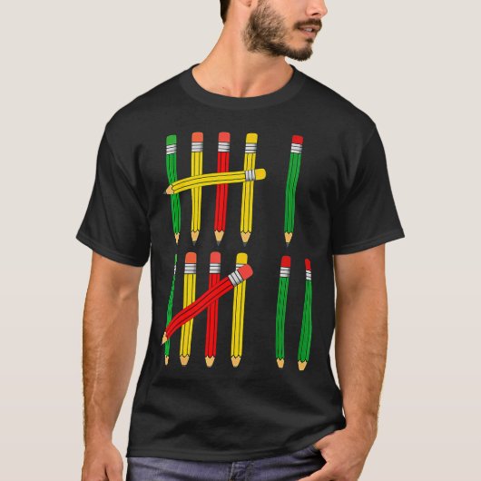 T-shirt Funny 67 Tally Marks Math For Teachers Students Si (Devant)