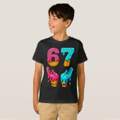 T-shirt Funny 6 7 67 Six Seven Meme (Devant entier)