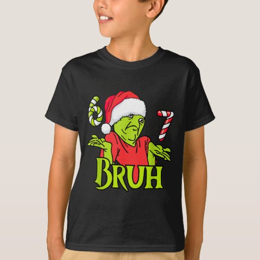 T-shirt Funny 6 7 Bruh Merry Christmas Santa 67 Meme Men W (Devant)
