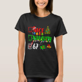 T-shirt Funny 6-7 Meme Nice Naughty 67 Christmas Brain Rot (Devant)