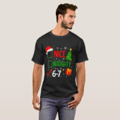 T-shirt Funny 6-7 Meme Nice Naughty 67 Christmas Brain Rot (Devant entier)