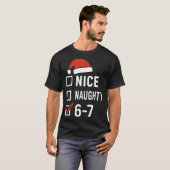 T-shirt Funny 6-7 Meme Nice Naughty Christmas, Six Seven C (Devant entier)