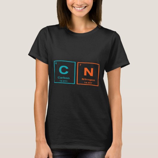 T-shirt Funny 6 7 Periodic Table Carbon Nitrogen Humor (Devant)
