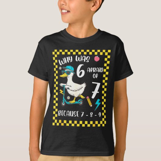 T-shirt Funny 6 Afraid Of 7 Silly Goose Six Seven 67 Meme (Devant)