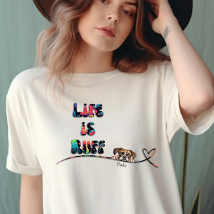 T-shirt Funny 70's Colorful Retro Boxer Chien Personnalisé