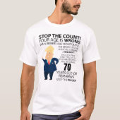 T-shirt Funny 70th Year Birthday Present Happy Birth year (Devant)