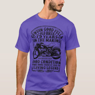 T-shirt Funny 77 Ans Vélo Style Rétro Classic Moteur