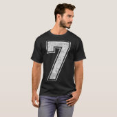 T-shirt Funny 7 Number Seven Graphic Group Halloween Birth (Devant entier)