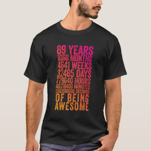 T-shirt Funny 89E Anniversaire Chemise Vieux Mètre Drôle 8
