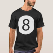T-shirt Funny 8 Ball Magic Eight Ball Billiards Black (Devant)