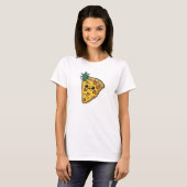 T-shirt Funny AI généré Pizza d'ananas (Devant entier)
