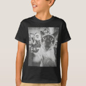 T-shirt Funny Ai Siamese Cat Selfie With Santa Claus Chris (Devant)
