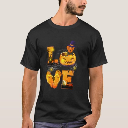 T-shirt Funny Airedale Terrier Halloween (Devant)