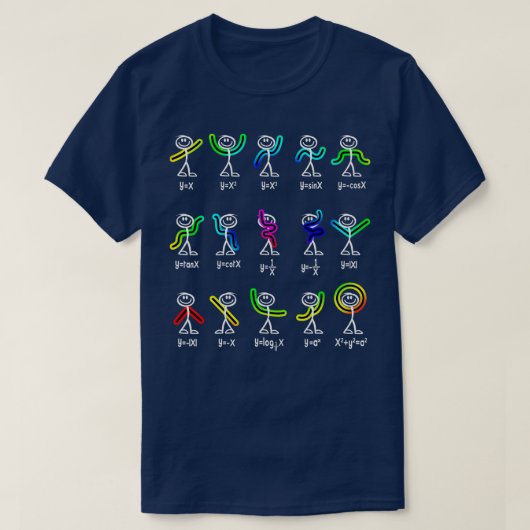 T-shirt Funny Algebra Dance Fonction Math enseignant Geek (Design devant)