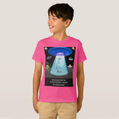 T-shirt Funny Alien Abduction Phone Distraction Sci-Fi (Devant entier)