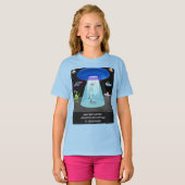 T-shirt Funny Alien Abduction Phone Distraction Sci-Fi (Devant entier)