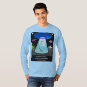 T-shirt Funny Alien Abduction Phone Distraction Sci-Fi Hum (Devant entier)