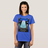 T-shirt Funny Alien Abduction Phone Distraction Sci-Fi Hum (Devant entier)