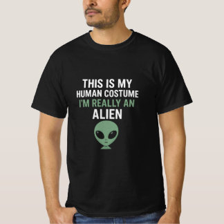 T-shirt Funny Alien Human Costume Tee