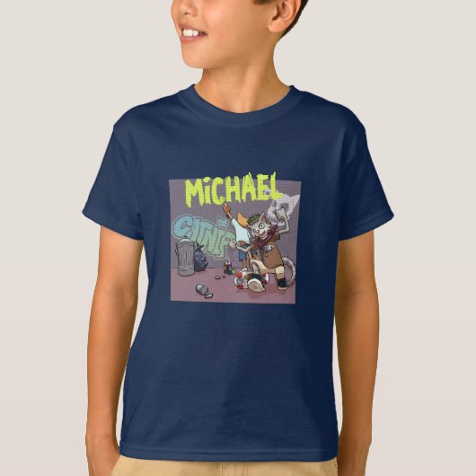 T-shirt Funny Alley Cats Add Your Name Skateboard Graffiti (Devant)