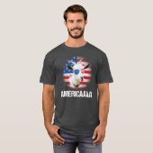 T-shirt Funny Americaaa Chèvre USA Drapeau Lunettes de sol (Devant entier)