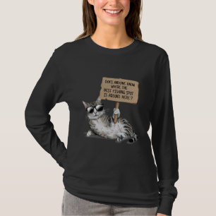 T-shirt Funny Amoureux de les chats de chemise de pêche Fu