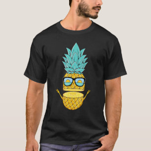 T-shirt Funny Ananas Lunettes de soleil d'été Hawaiian
