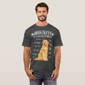 T-shirt Funny Anatomy Golden Retriever Amoureux des chiens (Devant entier)