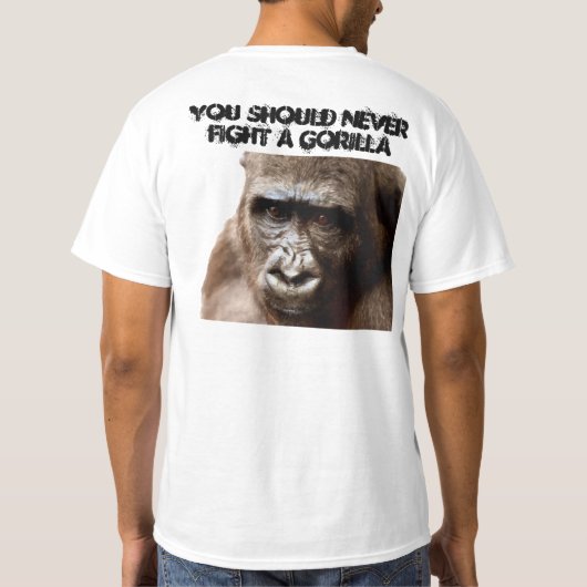 T-shirt Funny Angry Macho Gorilla Humoristique Monkey T-Sh (Dos)