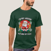 T-shirt Funny Angry Père Noël Christmas Je ne parle pas Ci (Devant)
